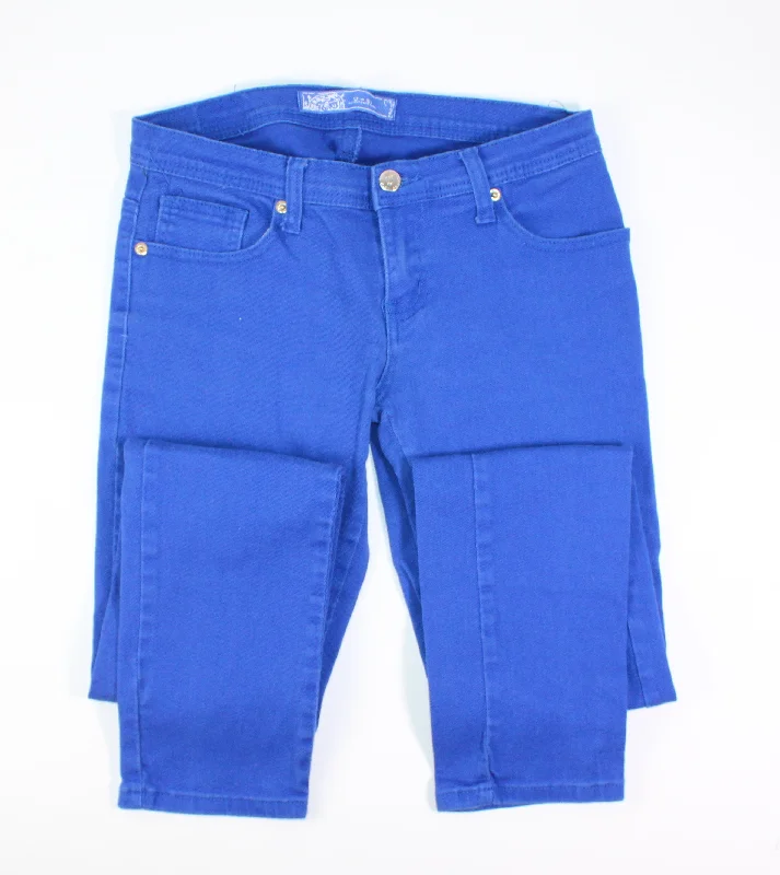 U51 BLUE PANT LADIES 7/8 PRE-LOVED Elegant Silk Pants