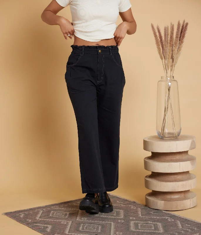Sailor Pant - Black Soft Sweatpants Style