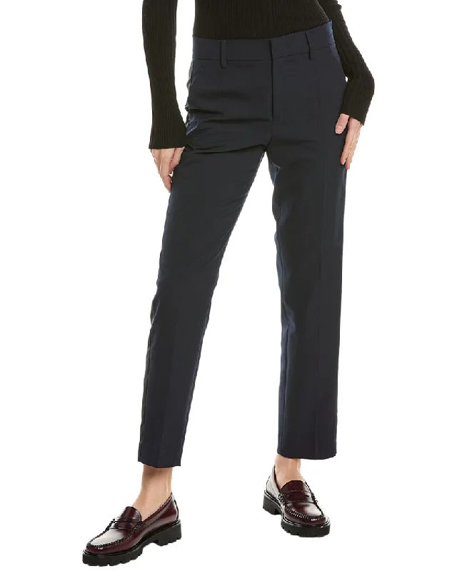 Red Valentino Wool-Blend Pant Sleek Black Pants