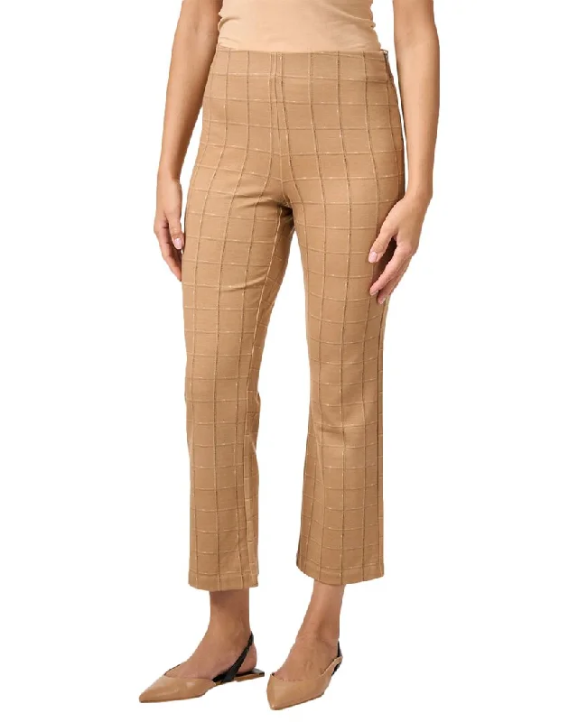 Ecru Prince Stretch Crop Flare Pant Casual Drawstring Pants