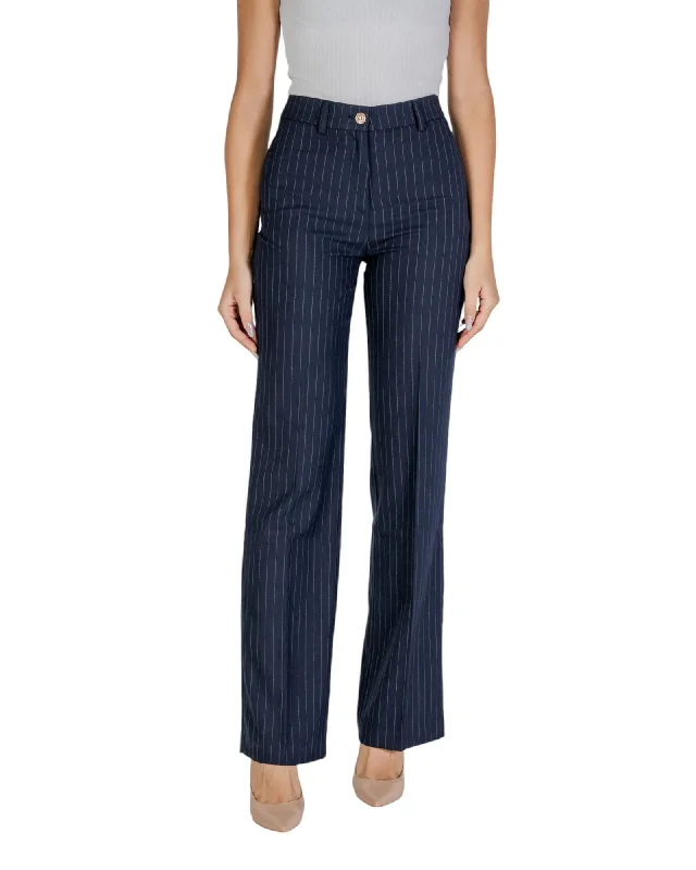 Morgan De Toi  Women's Wide Leg Pinstripe Pants Casual Wide Pants
