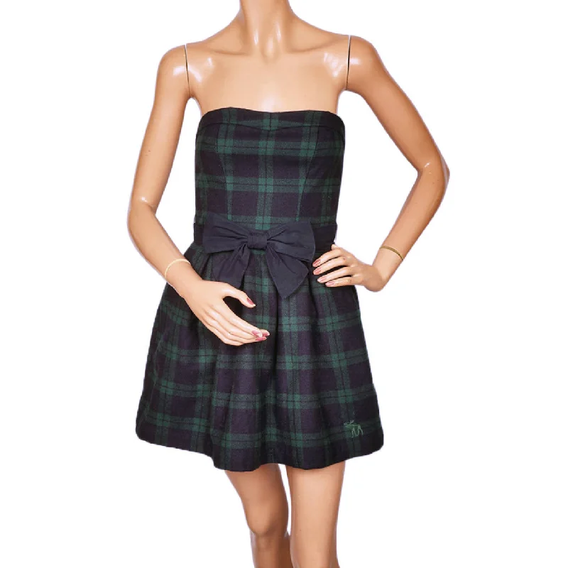 Strapless Plaid Mini Dress Abercrombie & Fitch - XS - Size 2 Trendy Floral Mini Dress