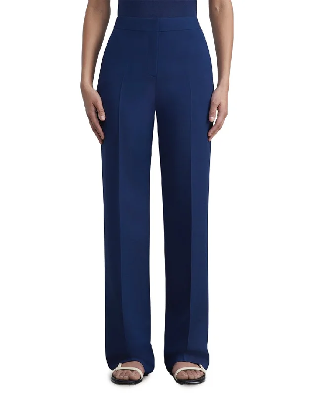 Lafayette 148 New York Gates Wool & Silk-Blend Pant High-Waist Trousers