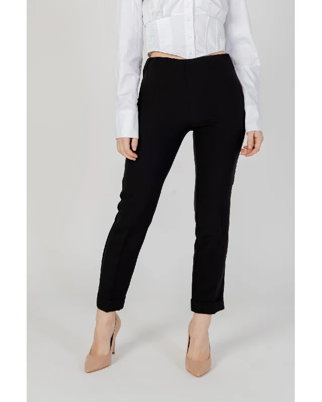 Sandro Ferrone  Women's Slim Fit Cigarette Pants - Black Modern Skinny Pants