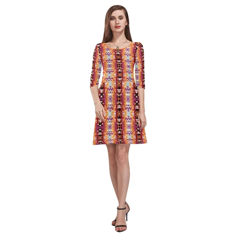 Heatwave Tethys Half-Sleeve Skater Dress Tunics Sophisticated sleek