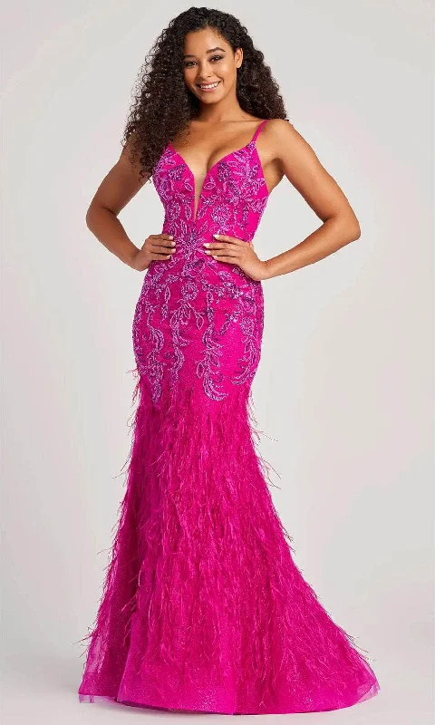 Colette By Daphne CL5103 - Plunging Sequin Applique Prom Dress Tunics Top rated