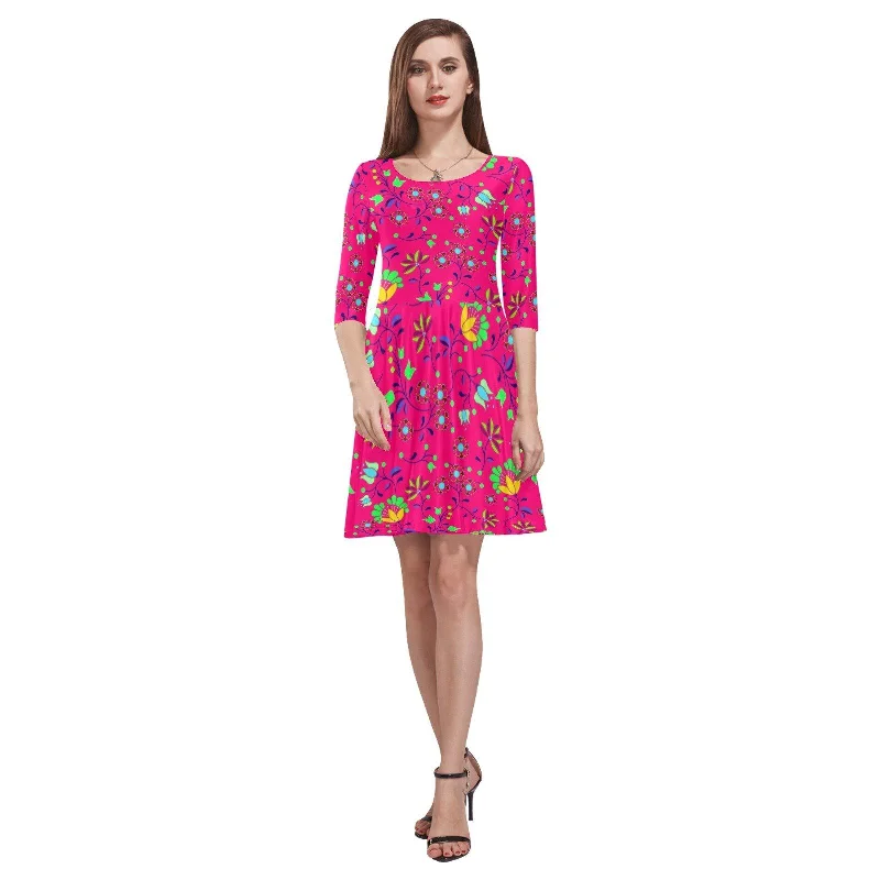 Fleur Indigine Rouge Tethys Half-Sleeve Skater Dress Tunics Bestseller popular