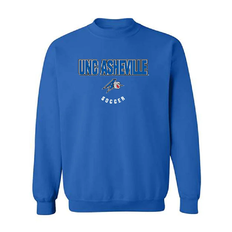 UNC Asheville - NCAA Women's Soccer : Reina Herndon - Classic Shersey Crewneck Sweatshirt Hoodie with Side Slits Relaxed Casual UNC Asheville - NCAA Women's Soccer : Reina Herndon - Classic Shersey Crewneck Sweatshirt Hoodie with Side Slits Relaxed Casual