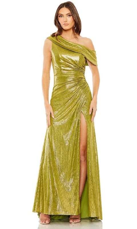 Ieena Duggal 27152 - High Slit Metallic Evening Dress Tunics Bridal satin