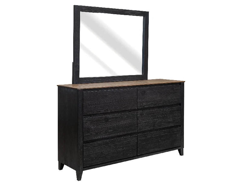 Empire - Dresser - Satin Black / Brown empire Waist empire