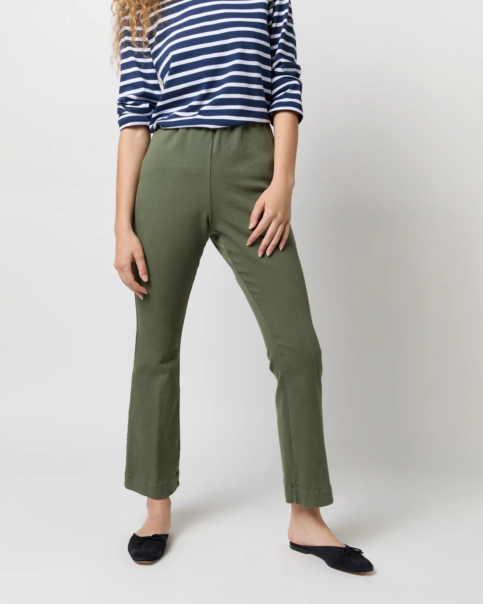 Faye Flare Crop Pant Elegant Silk Pants