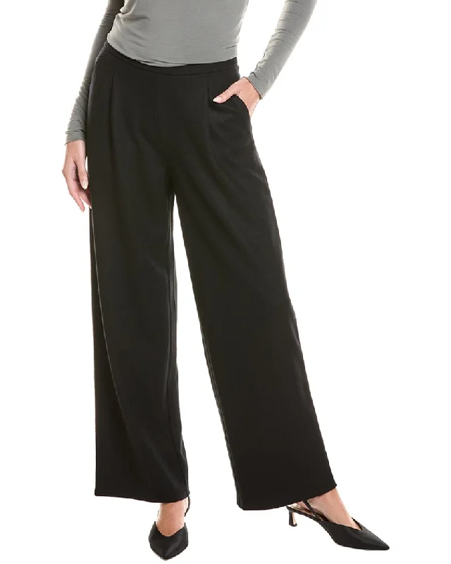 Eileen Fisher High Waisted Wide Flare Pant Classic Pleated Pants