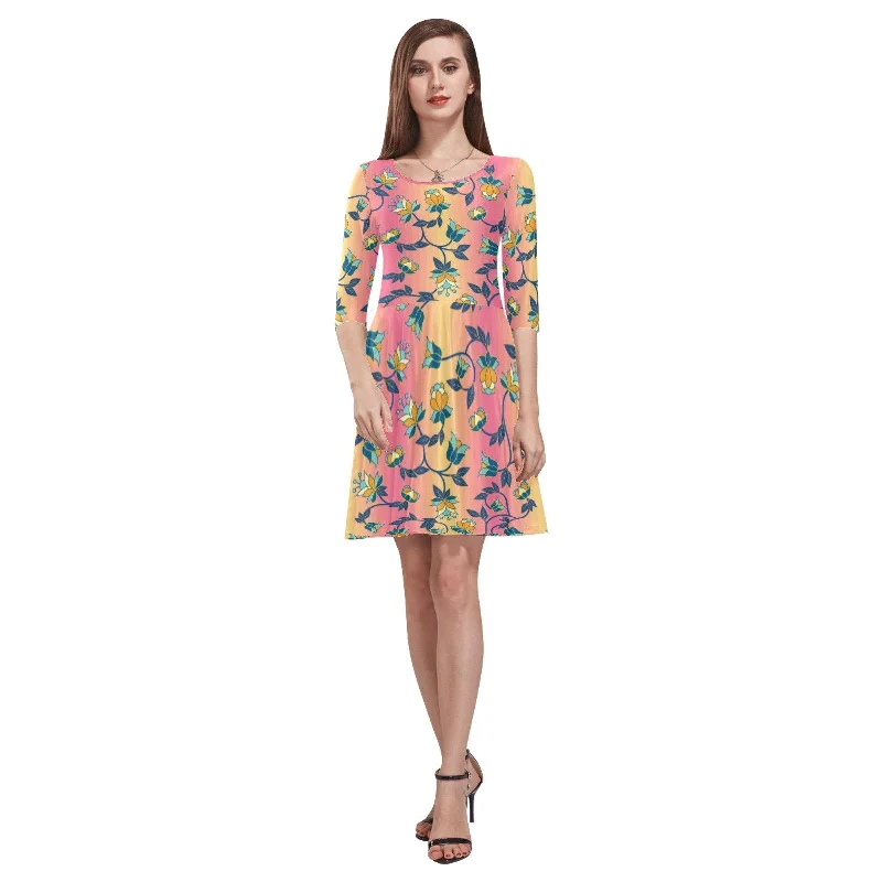 Orange Days Tethys Half-Sleeve Skater Dress Tunics Fall fleece