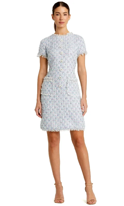 Ieena Duggal 20805 - Textured Sheath Dress Tunics Bridal satin