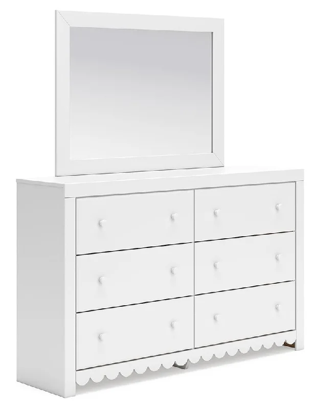 Mollviney - White - Dresser And Mirror Tunics Sophisticated sleek