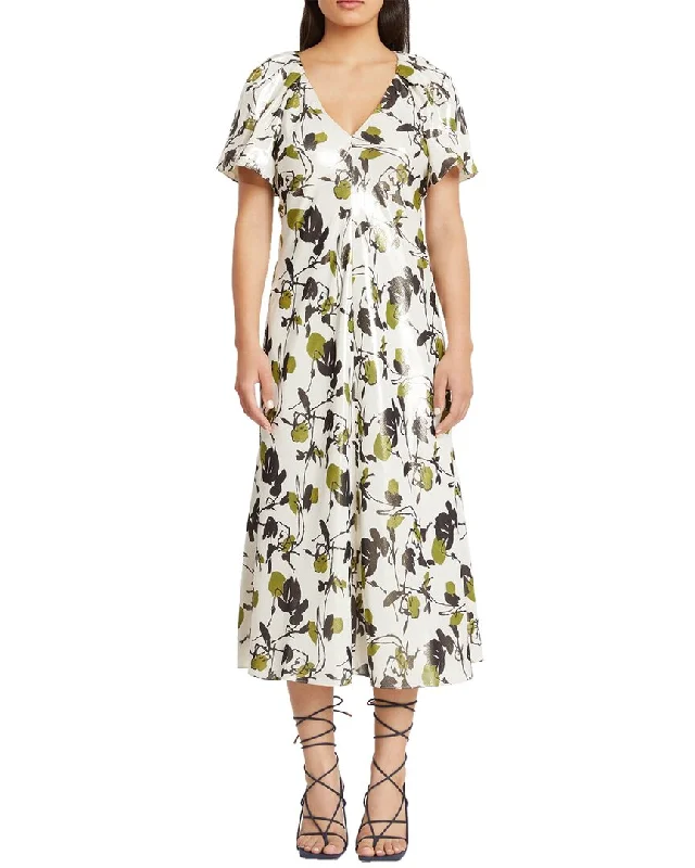 Tanya Taylor Evette Silk-Blend Mini Dress Chic Halter Mini Dress