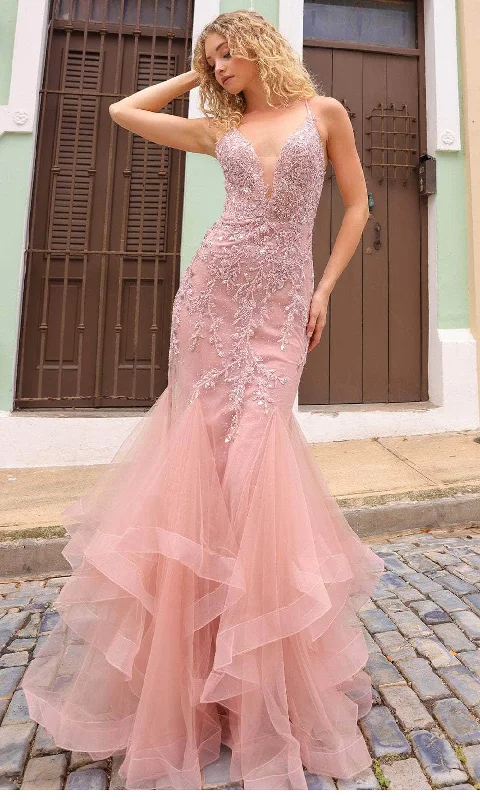Nox Anabel G1368 - V-Neck Godets Mermaid Prom Dress Tunics Chinos classic