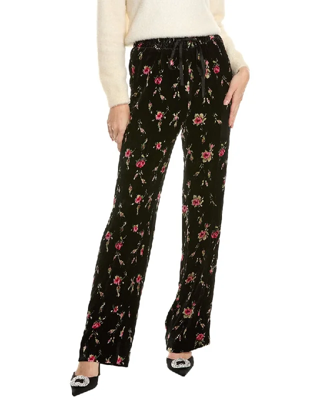 Red Valentino Silk-Blend Pant Classic Chino Pants