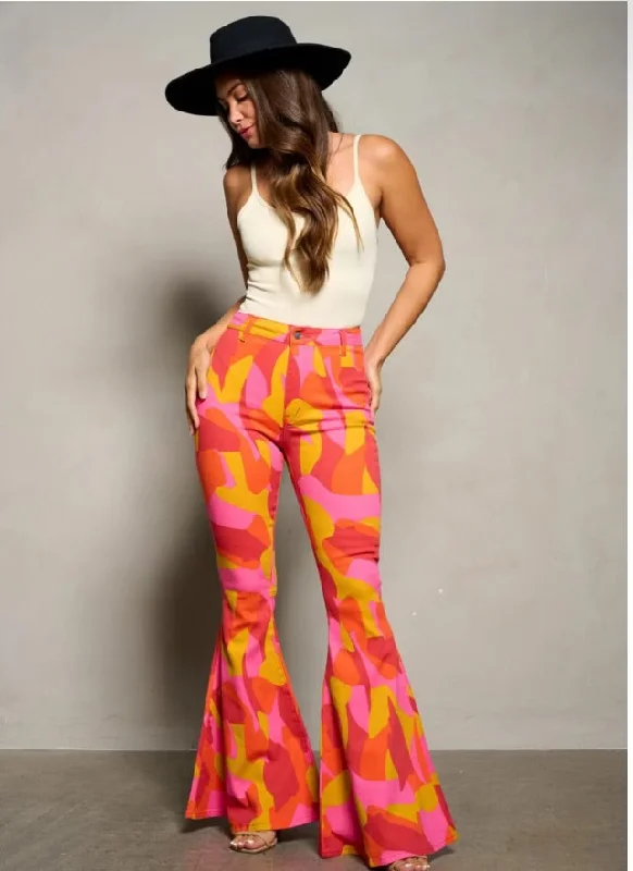 Brelle Wide Leg Pants Comfortable Denim Trousers
