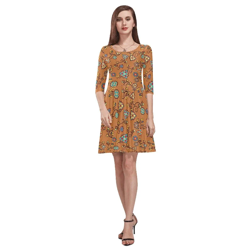Fire Bloom Light Tethys Half-Sleeve Skater Dress Tunics Leisure comfortable
