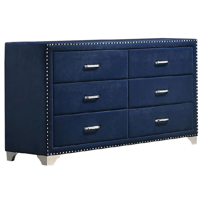 Melody - 6-Drawer Upholstered Dresser Tunics Corduroy durable