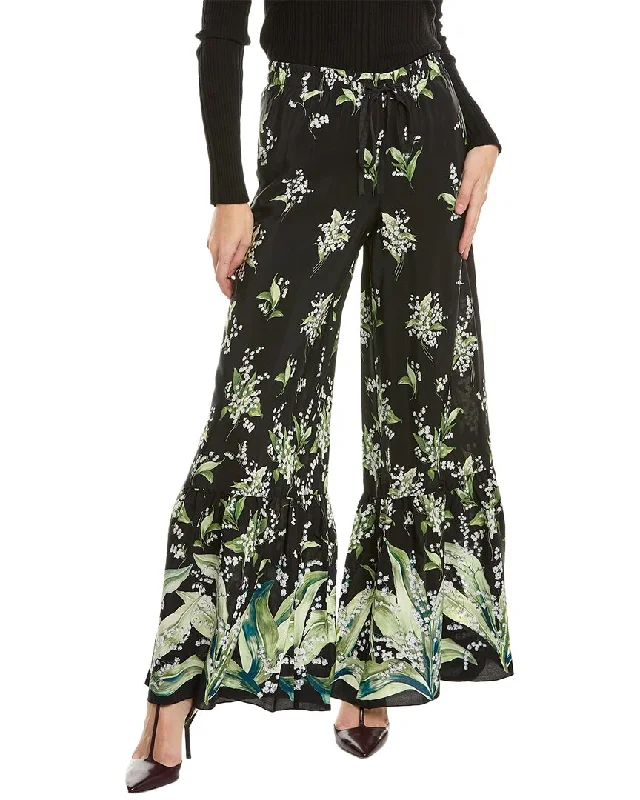 Red Valentino Silk Pant Casual Lounge Pants