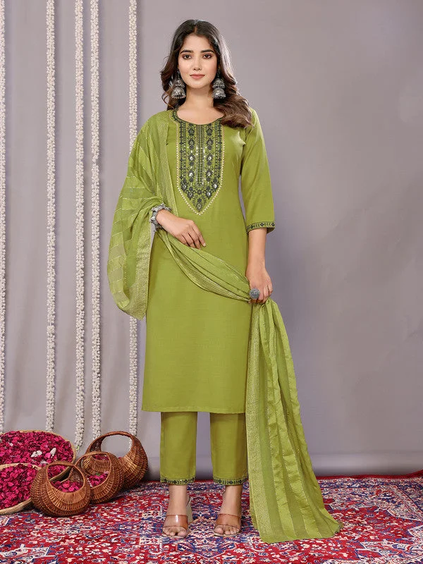 Women's Viscose Solid Flared Kurta Pant With Dupatta - Malishka Export Comfortable Denim Trousers