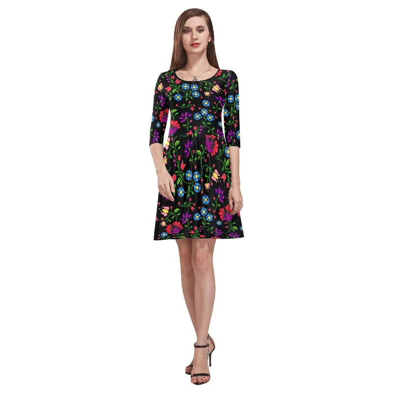 Fleur Indigine Tethys Half-Sleeve Skater Dress Tunics Favorite customer