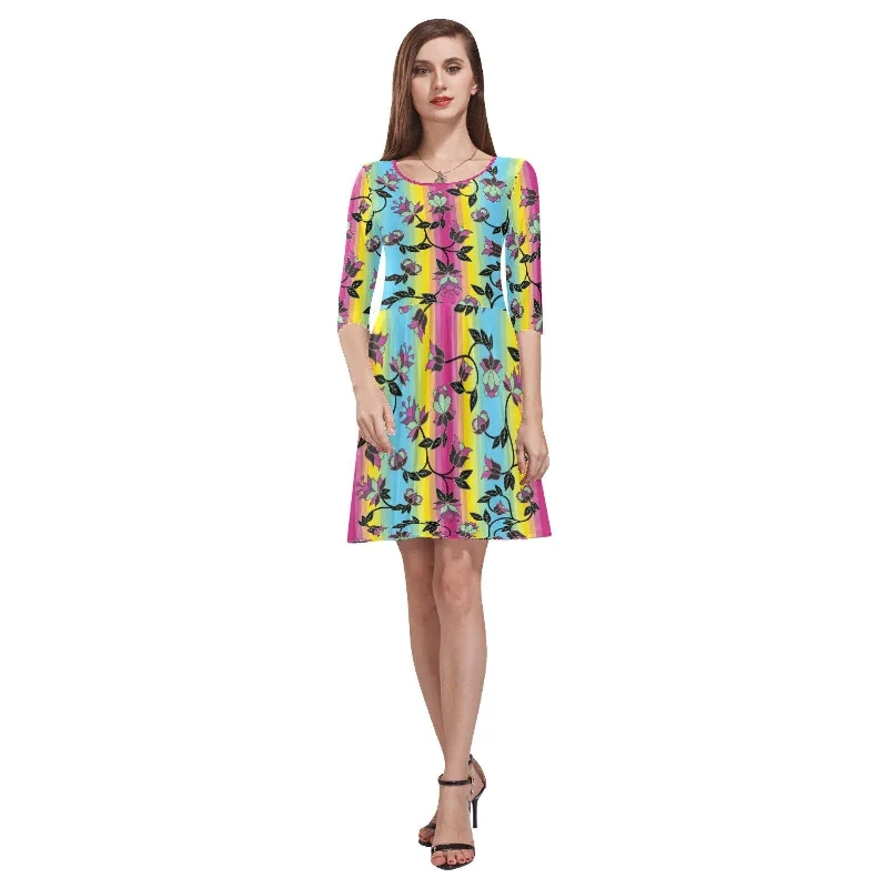 Powwow Carnival Tethys Half-Sleeve Skater Dress Tunics Essential wardrobe