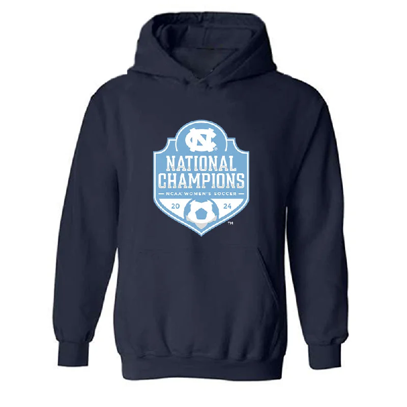UNC - NCAA Women's Soccer : Logan Tongberg - National Champs Hooded Sweatshirt Hoodie with Stripes Bold Sporty UNC - NCAA Women's Soccer : Logan Tongberg - National Champs Hooded Sweatshirt Hoodie with Stripes Bold Sporty