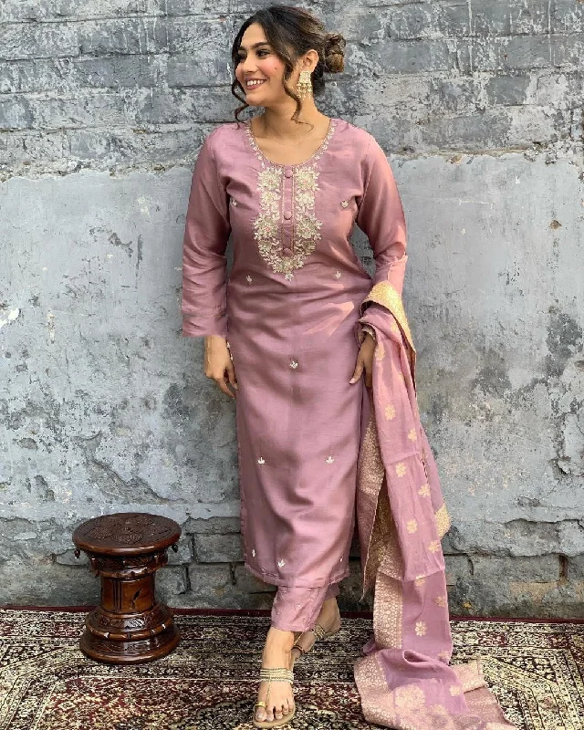 Women's Party Wear Designer Kurta With Pant And Duppata Set - Dwija Fashion Formal Slim Pants Women's Party Wear Designer Kurta With Pant And Duppata Set - Dwija Fashion Formal Slim Pants