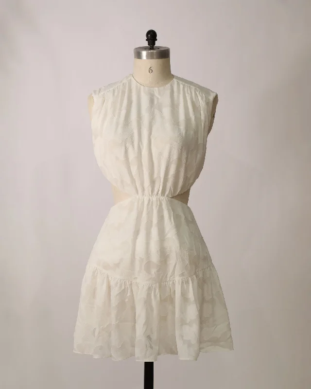 Lovesick Mini Dress - White Trendy Wraparound Mini Dress
