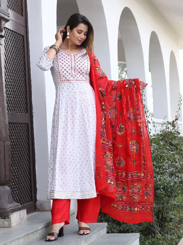 Women's Anarkali Rayon Printed Embroidered Kurta With Pants And Dupatta - Singni Casual Yoga Pants Women's Anarkali Rayon Printed Embroidered Kurta With Pants And Dupatta - Singni Casual Yoga Pants