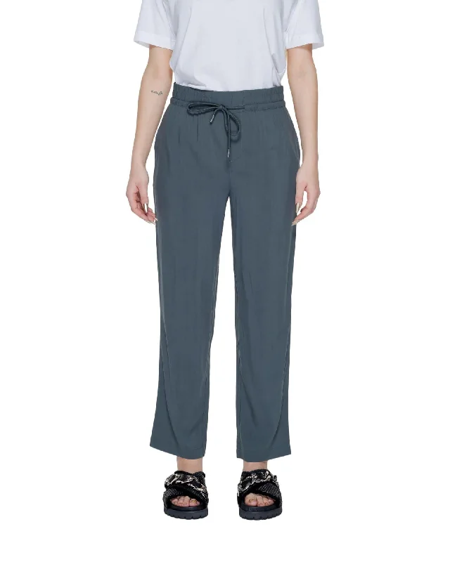 Street One  Women's Casual Green Pants Relaxed Lounge Trousers