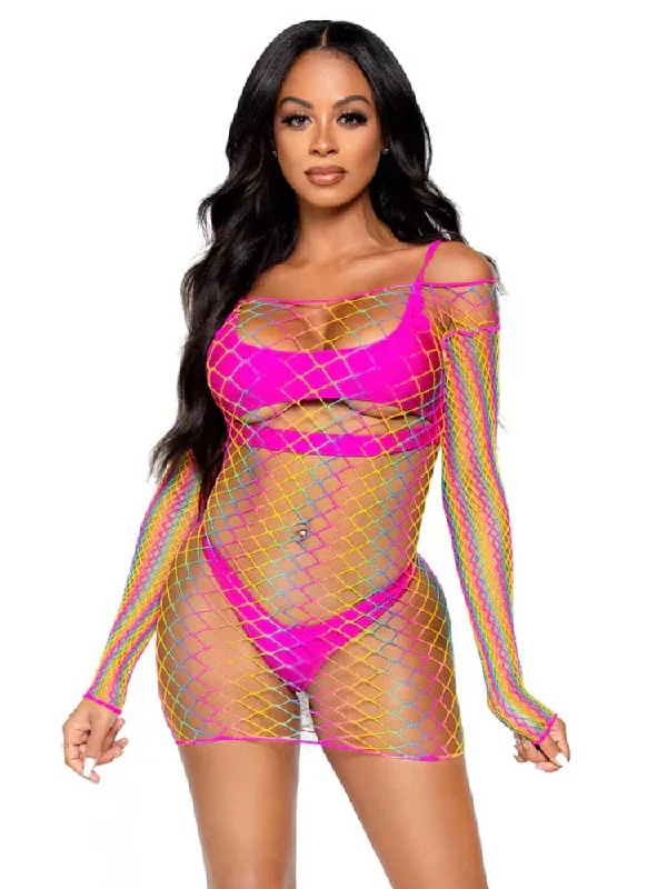 Pretty in Paradise Rainbow Mini Dress in Rainbow Comfortable One-Shoulder Mini Dress Pretty in Paradise Rainbow Mini Dress in Rainbow Comfortable One-Shoulder Mini Dress