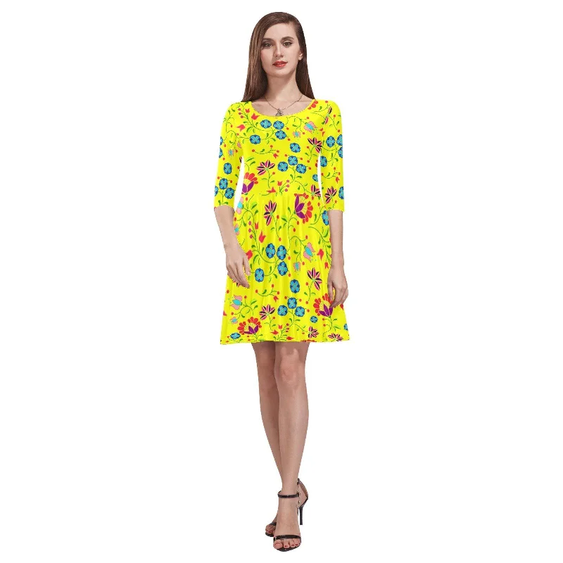 Fleur Indigine Mais Tethys Half-Sleeve Skater Dress Tunics Custom made