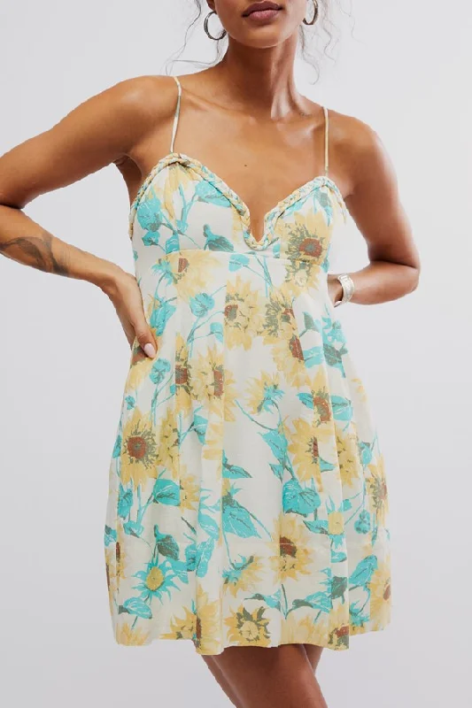 Altura Printed Mini Dress Comfortable Boho Mini Dress