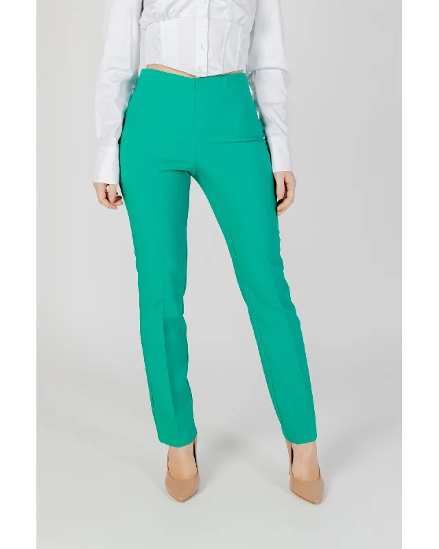 Sandro Ferrone  Women's Green Slim Fit Dress Pants Slim-Fit Leggings