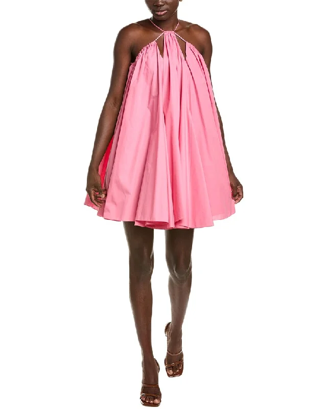 Oscar De La Renta Trapeze Halter Mini Dress Trendy Bodycon Mini Dress