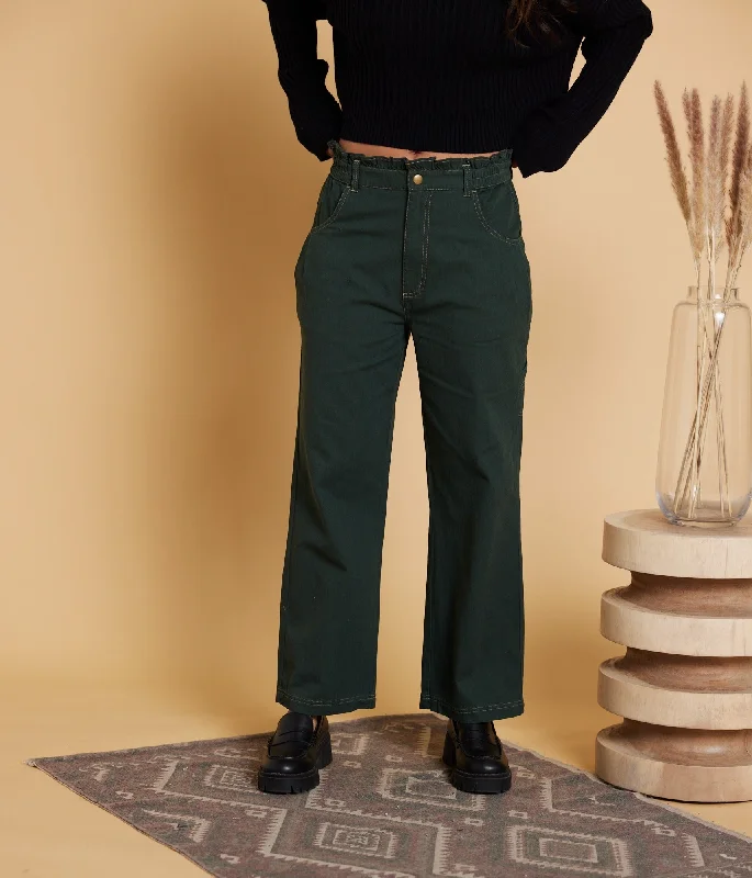 Sailor Pant - Deep Forest Chic Faux Leather Pants