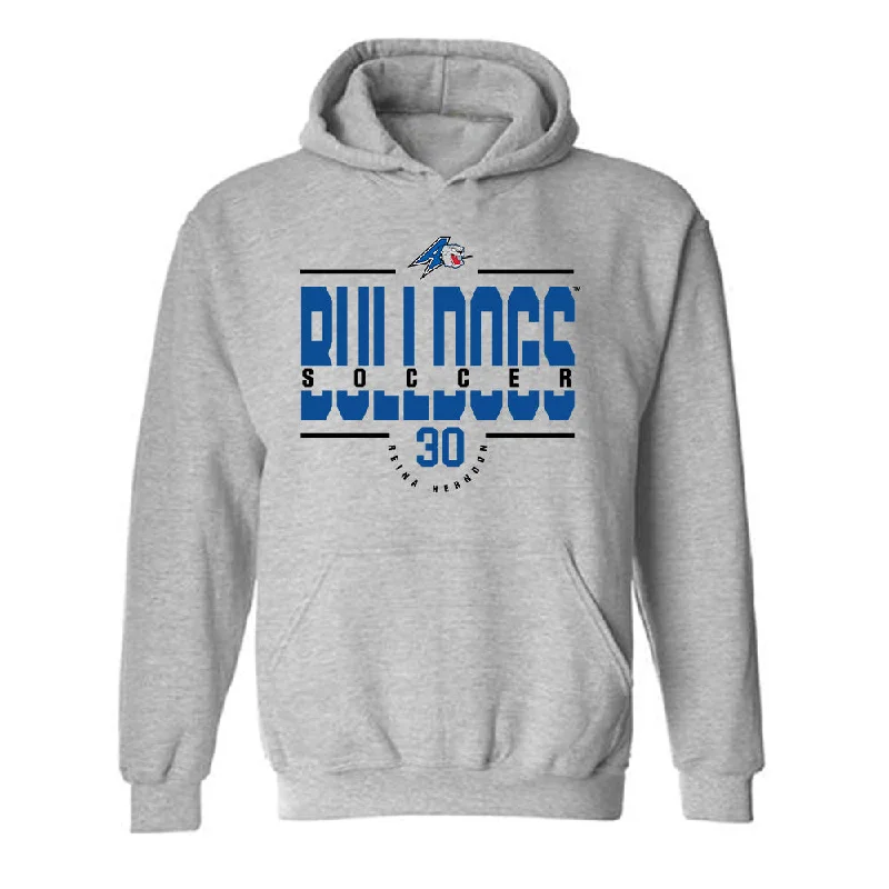 UNC Asheville - NCAA Women's Soccer : Reina Herndon - Classic Fashion Shersey Hooded Sweatshirt Hoodie with Hem Elastic Stretchable Comfortable UNC Asheville - NCAA Women's Soccer : Reina Herndon - Classic Fashion Shersey Hooded Sweatshirt Hoodie with Hem Elastic Stretchable Comfortable