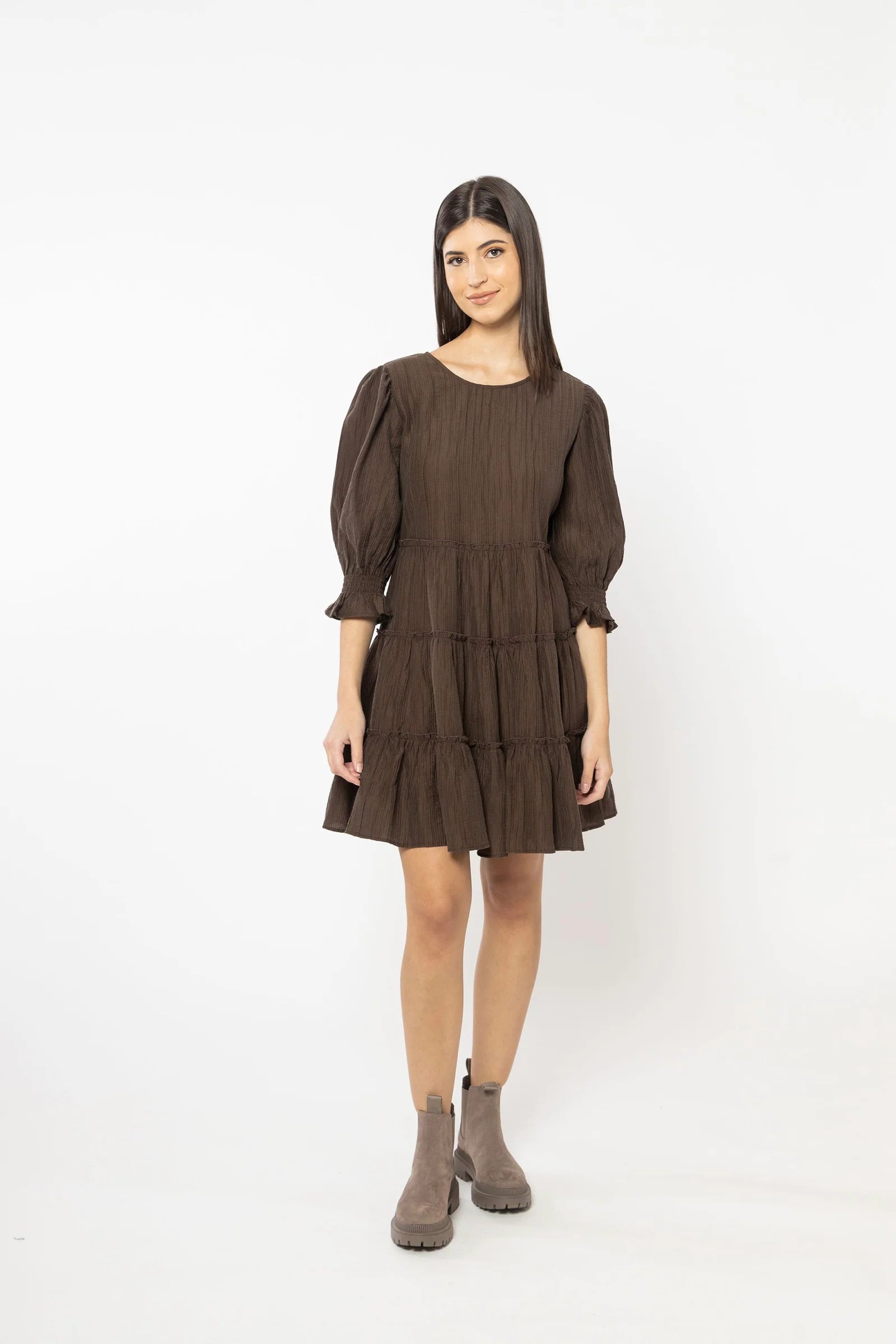 Briar Tiered mini dress Chic Tropical Mini Dress