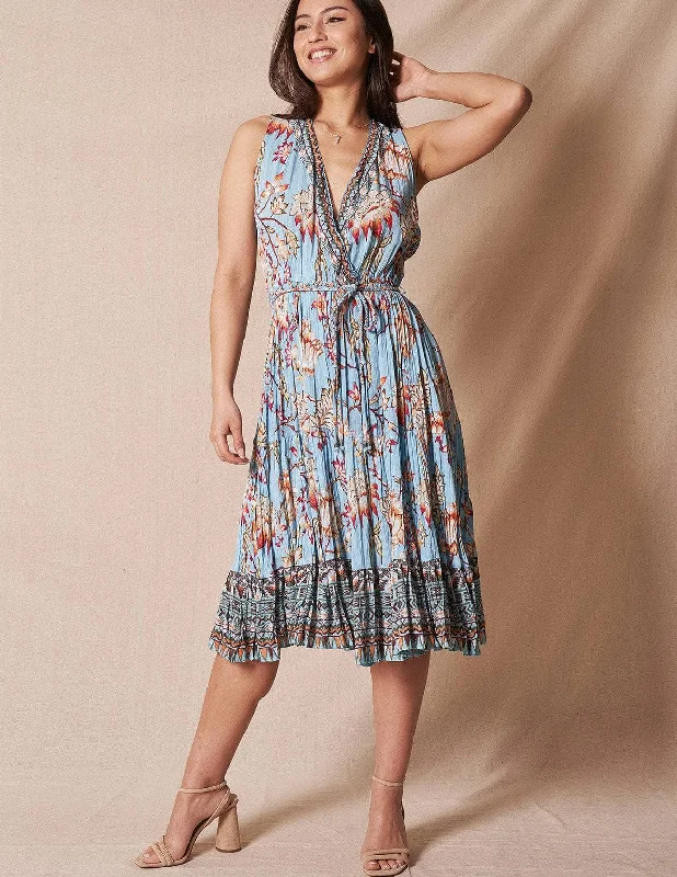 Charlotte Sleeveless Mini Dress - As-Is-Clearance Trendy Button-Detail Mini Dress