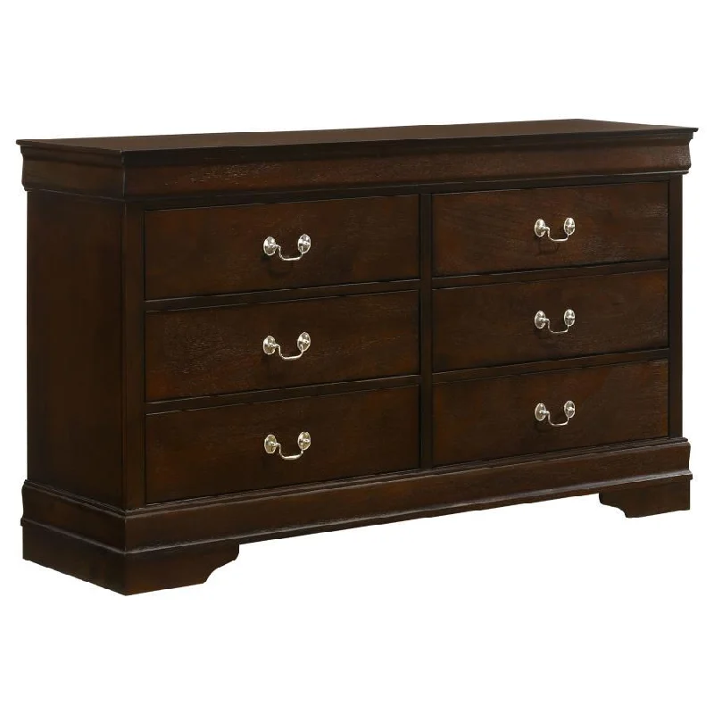 Louis Philippe - Six-drawer Dresser Tunics Formal black
