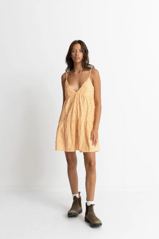 Rhythm Marley Floral Tiered Mini Dress Casual Mini Dress with Pockets