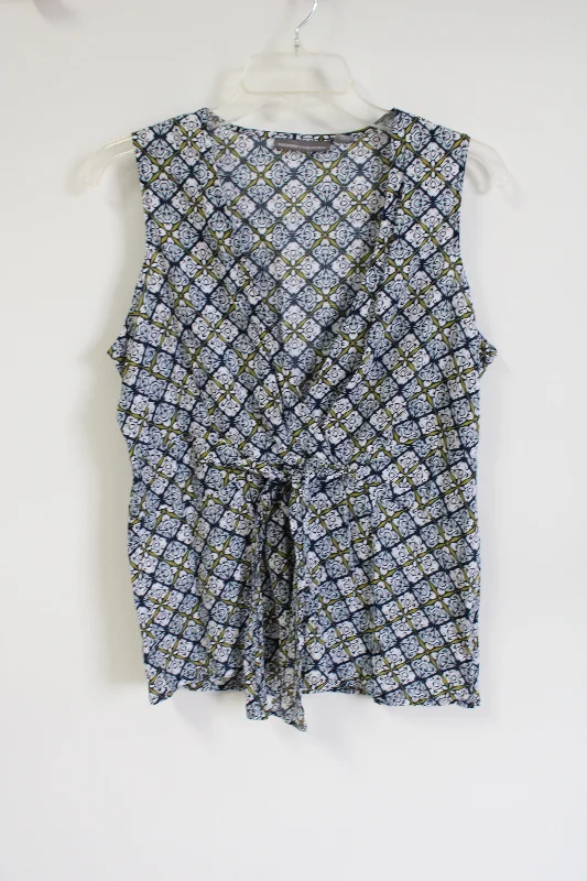 Dockers Collection Blue & Green Patterned Tank | L tie dye tank
