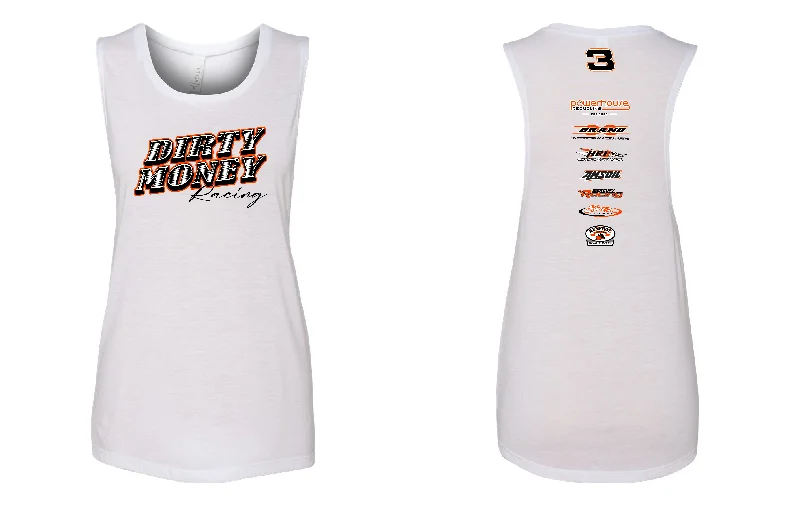 Women's White Tank v-neck tank top