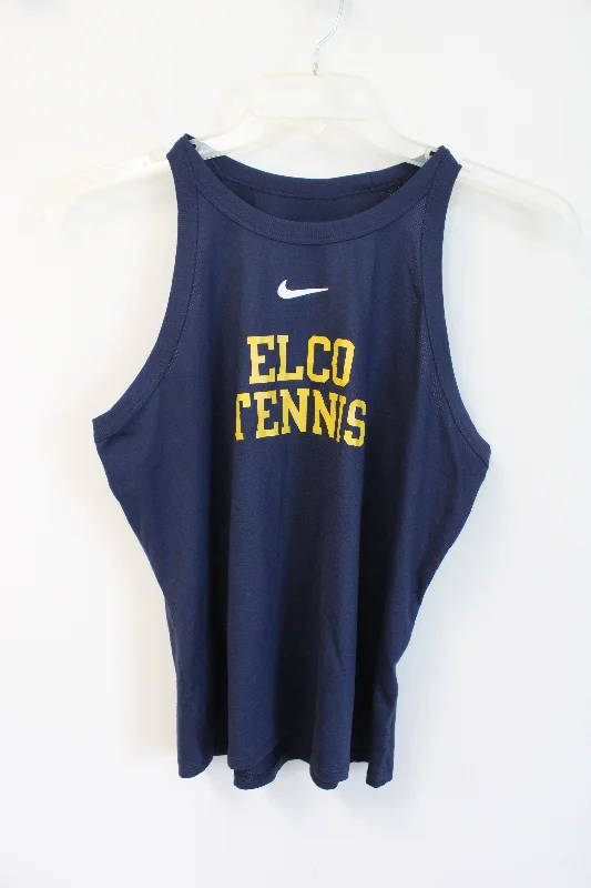 Nike Dri-Fit Elco Tennis Navy Athletic Tank Top | L flirty tank top