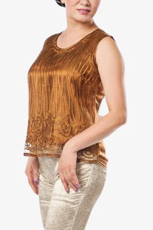 Soulmates C905 Silk Beaded Tank Top seamless tank top