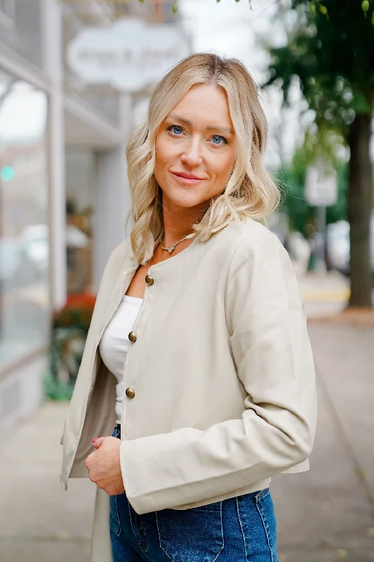 Helen Button Jacket Hoodie Zip-Up Jacket Button-Up Jacket